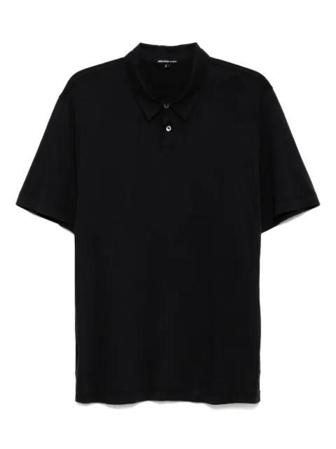 James Perse brushed lotus polo shirt Blue MBEL3710