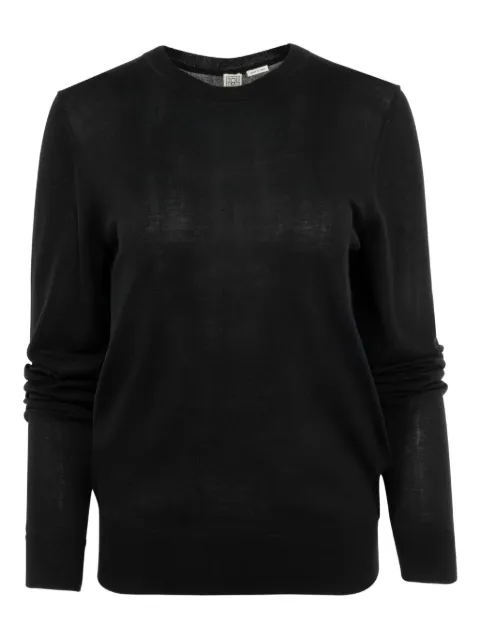 TOTEME crew-neck long-sleeve sweater Black 252WRT0463YA0151
