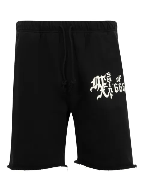 SAINT MXXXXXX logo-print track shorts Black SMHR80000058