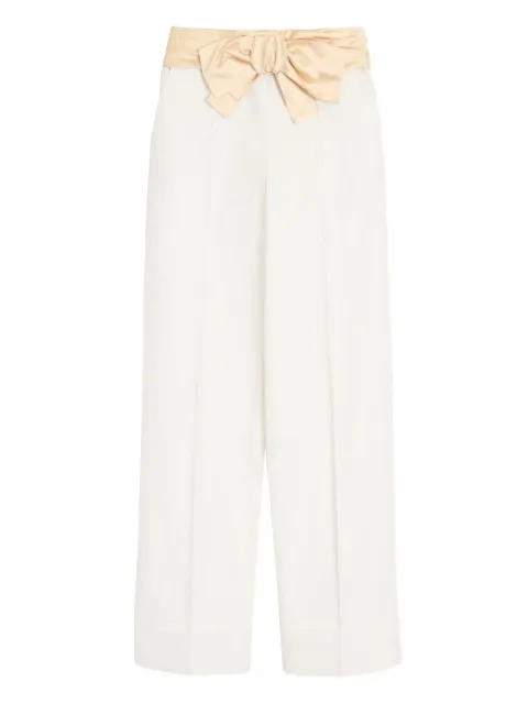 Valentino Garavani bow-detail trousers Neutrals BRB6F48T1
