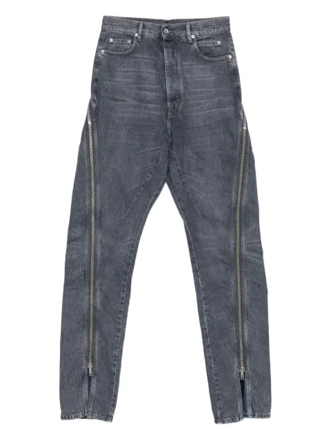 Rick Owens DRKSHDW Bolan Banana zip-detail jeans Grey DU02E7363DGY