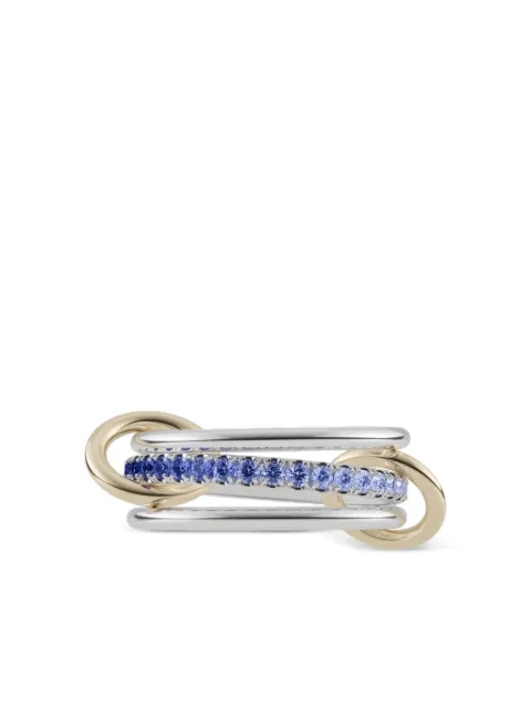 Spinelli Kilcollin 18CT yellow gold Tigris sapphires ring Silver G3TIGSGBO
