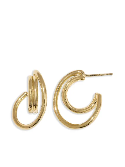 Otiumberg 14kt gold vermeil twisted hoop earrings Gold OEY25A3181