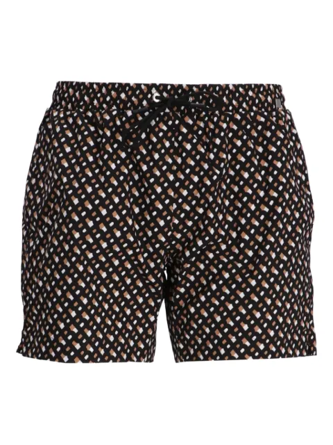 BOSS logo-jacquard swim shorts Black 50515720