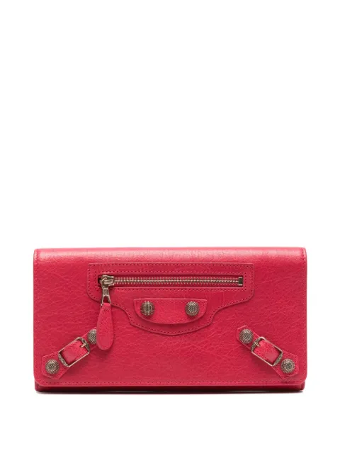 Balenciaga Pre-Owned 2020s leather zip wallet Red BA350DN