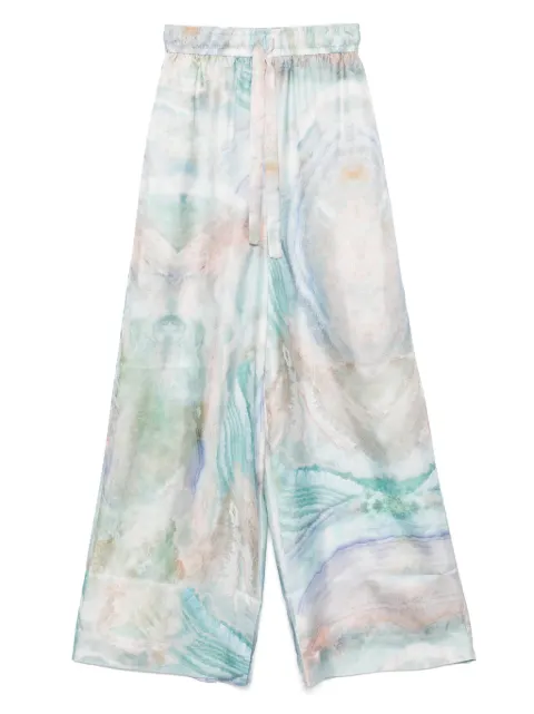 ZIMMERMANN The Illuminate wide-leg trousers Blue 4021PS251