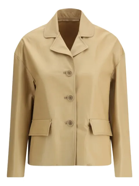 Salvatore Santoro leather blazer Neutrals 48013D