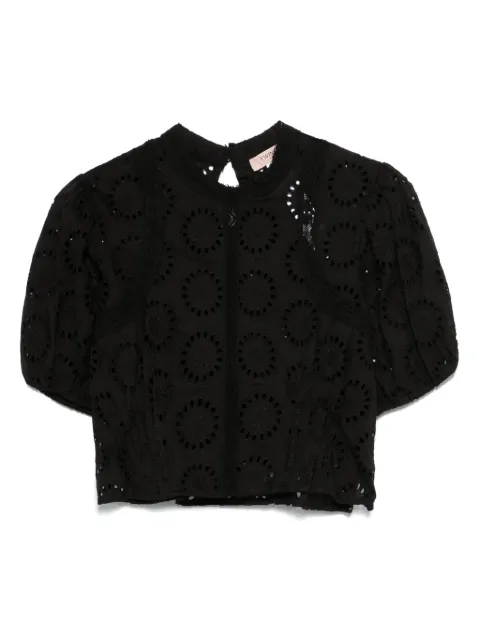 TWINSET broderie anglaise blouse Black 251TT2366