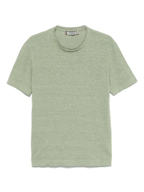 Canali linen T-shirt Green T0869MJ02244