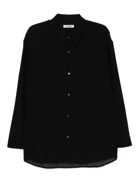 Attachment striped shirt Black AS51032934