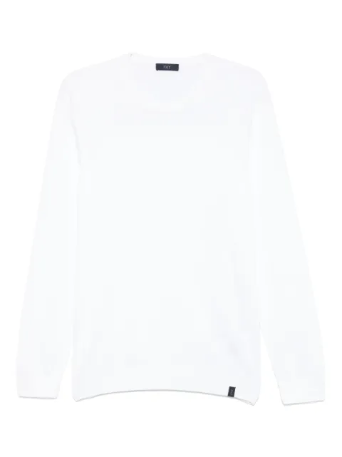 Fay round-neck cotton sweatshirt White NMMC1502350WYN