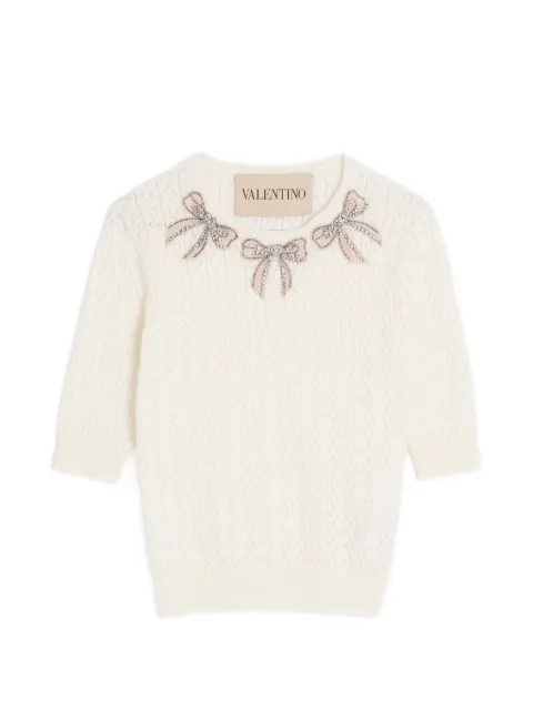 Valentino Garavani embroidered cotton top White BKC66C9EG