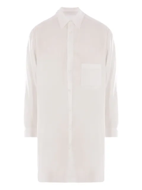Yohji Yamamoto semi-sheer shirt White HPB70249