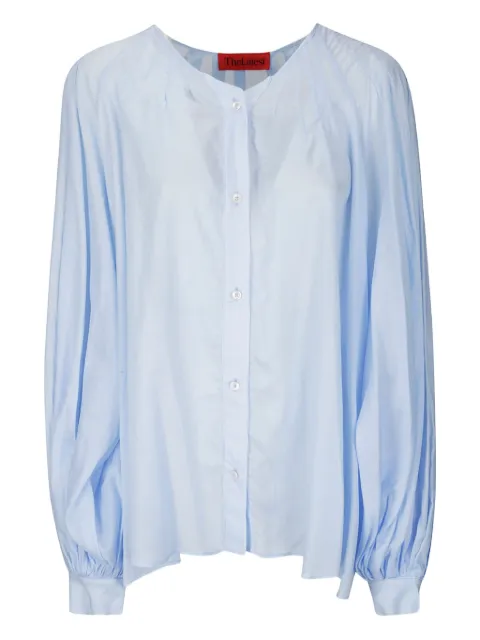 THELATEST collarless shirt Blue TLW06003T0172LNTP