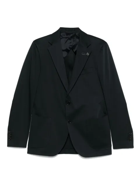 Lardini brooch-detail blazer Blue ES528AEESIF64402