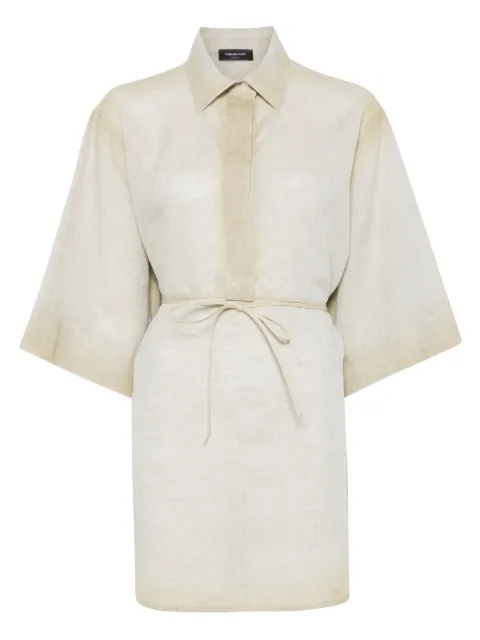 Fabiana Filippi linen tunic top Neutrals CAD275F650L378