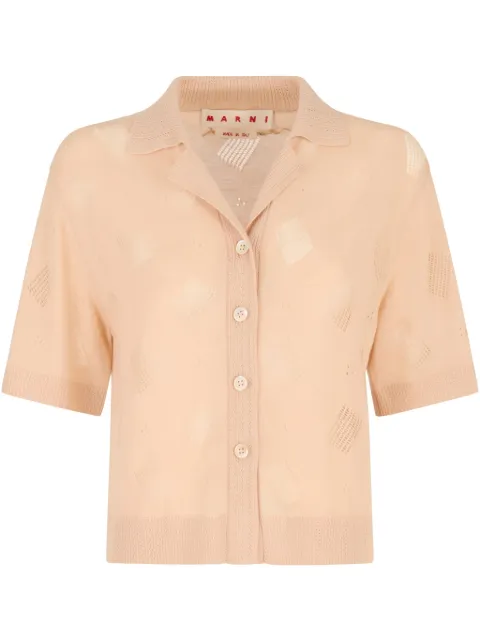 Marni wool-silk shirt Neutrals CAMD0014E0UFW534