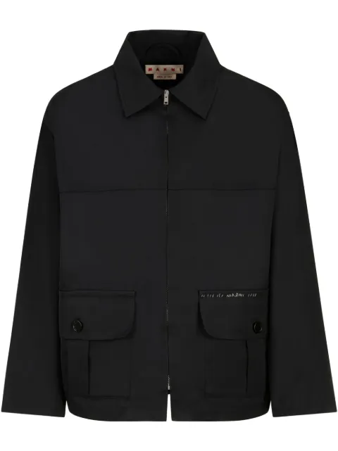 Marni water-repellent taffeta jacket Black JUMU0137MSUTP789