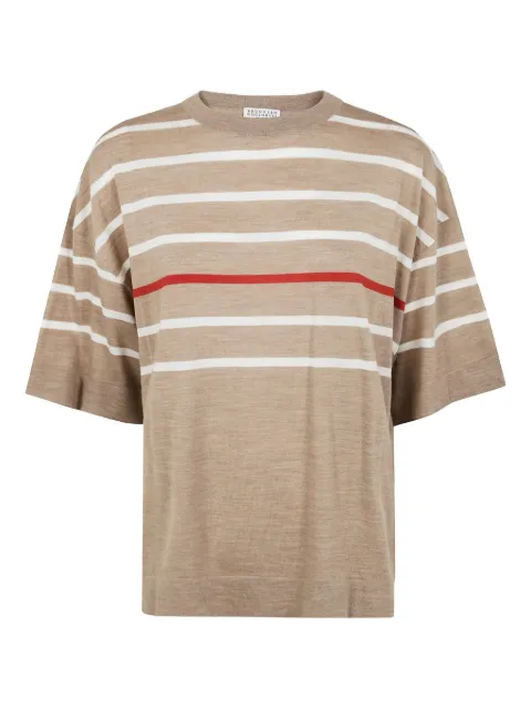 Brunello Cucinelli wool T-shirt Brown M14808320CLN87