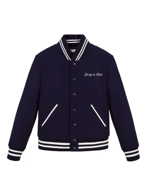 Sporty & Rich Carlyle varsity-style jacket Blue OW007506306BL32