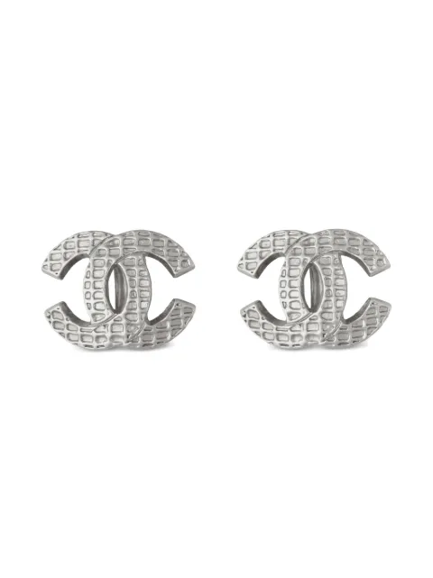 CHANEL Pre-Owned 2000 CC earrings Silver ER026260