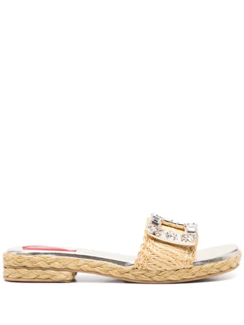 Roger Vivier crystal-embellished sandals Neutrals RVW774420406D1