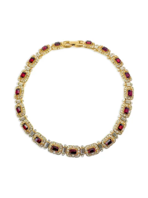 Givenchy Pre-Owned 1980s crystal-embellished necklace Gold GIVRUBYNKL