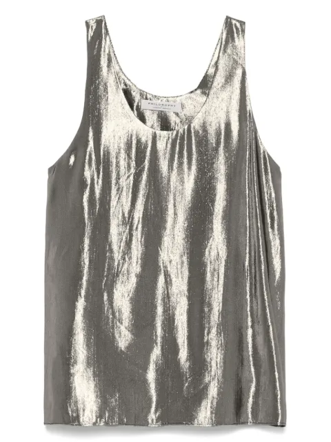 Philosophy Di Lorenzo Serafini lamé tank top Gold A08012137
