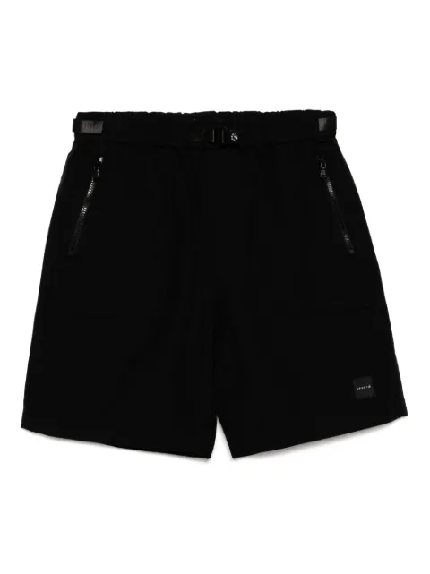 SPORT b. by agnès b. Tuck belted shorts Black PB44QT2D