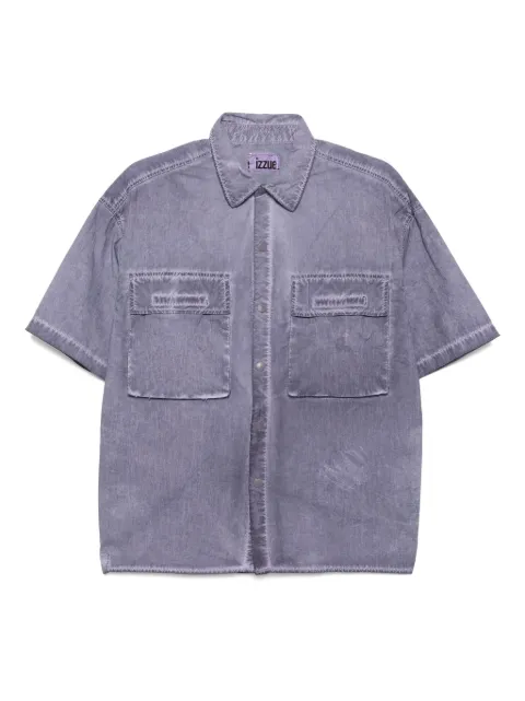 izzue logo-embroidered shirt Purple N8300S5