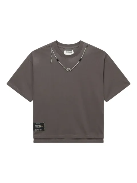 Musium Div. chain-detail T-shirt Grey MMUTEW00848X