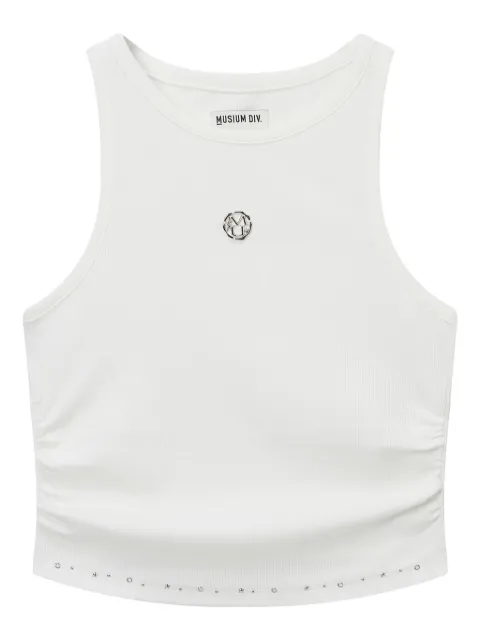 Musium Div. ribbed tank top White MMUVTW00862X