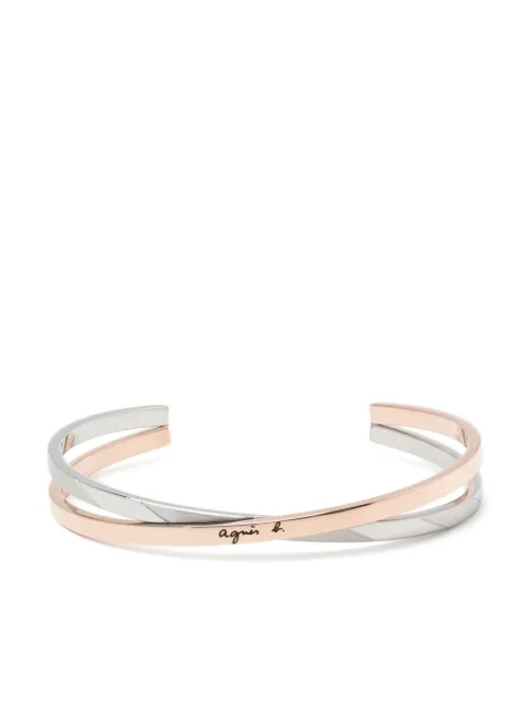 agnès b. logo couple bracelet Pink BO13H922