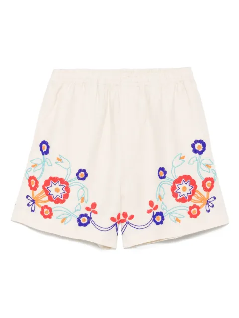 BODE Beaded Garden Party shorts Neutrals MRS25BT049