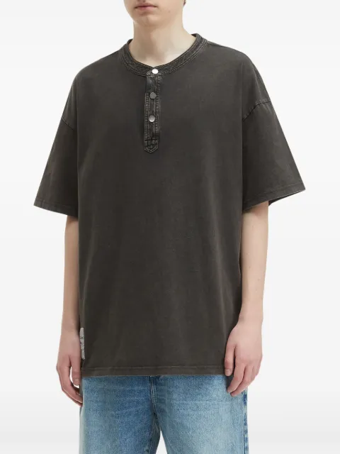 Musium Div. button-detail oversized T-shirt Grey MMUTEM00772X