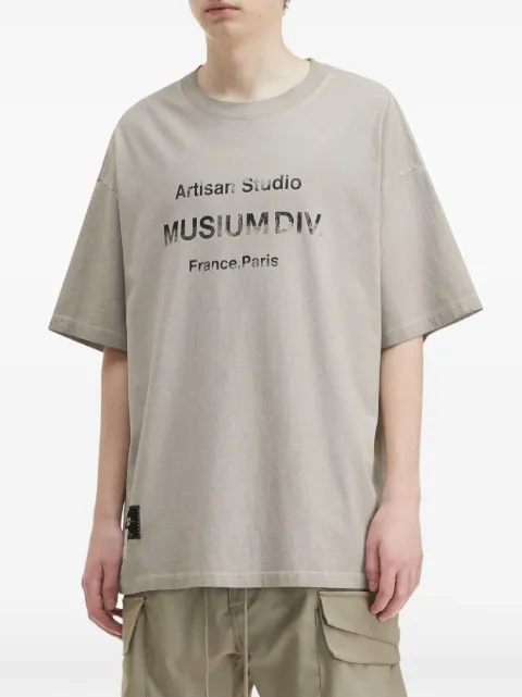 Musium Div. graphic-print oversized T-shirt Grey MMUTEM00778X