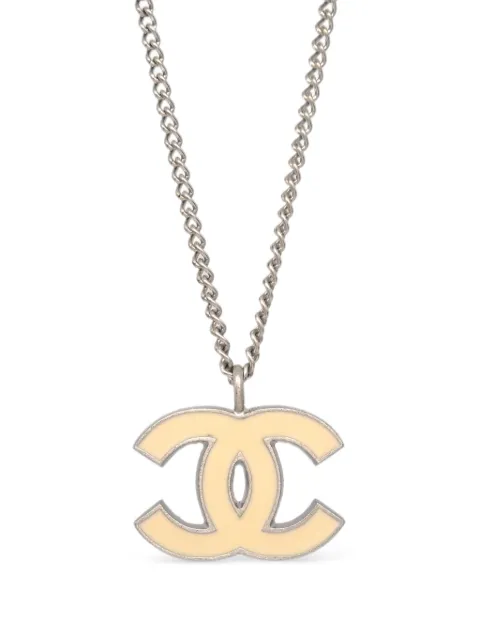CHANEL Pre-Owned 2006 CC-pendant necklace Silver NC144341