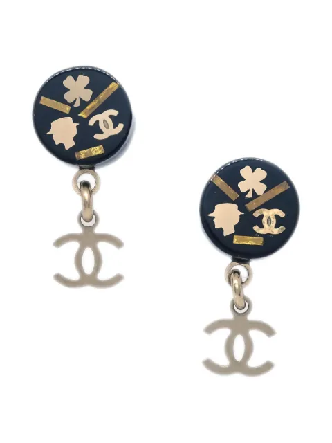 CHANEL Pre-Owned 2006 CC dangle earrings Gold PI124676