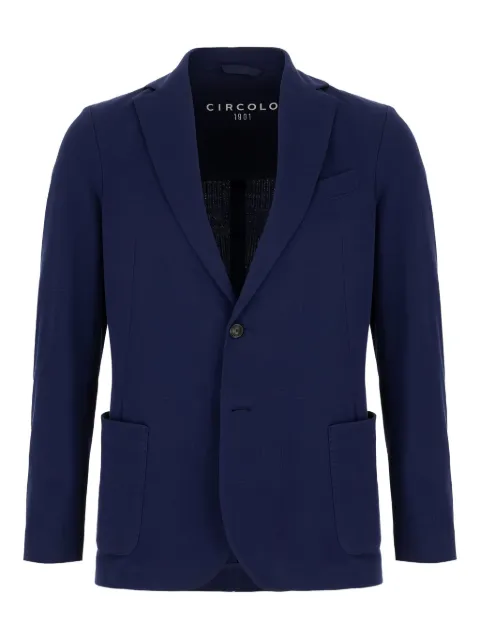 Circolo 1901 single-button patch-pocket blazer Blue CN4859