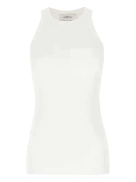 Sportmax fine-ribbed tank top White AIA