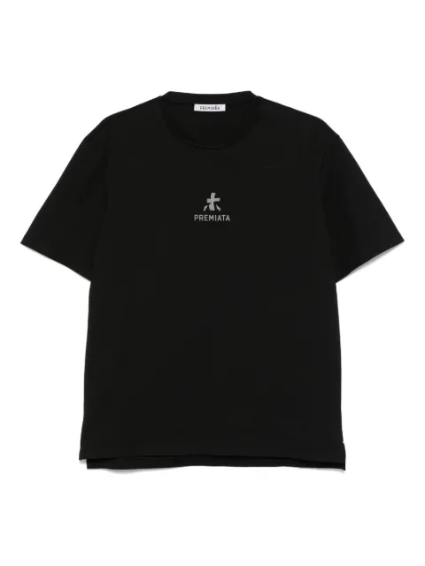 Premiata logo-print crewneck T-shirt Black PA1017