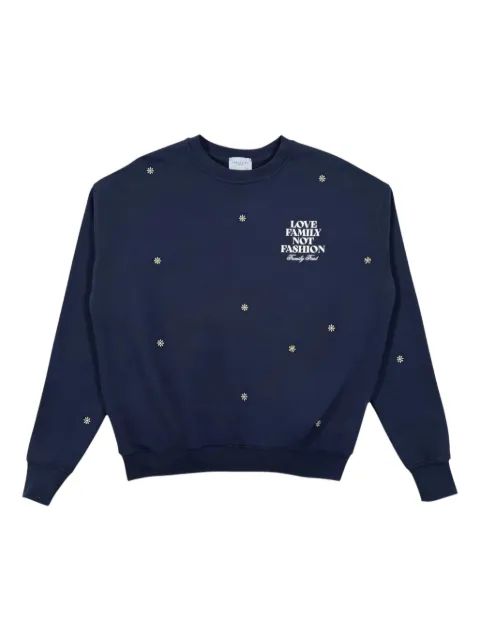 Family First floral-embroidered sweatshirt Blue SS2502