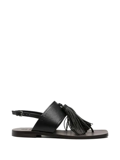 Brunello Cucinelli tassel-detail sandals Black MZSLC2906C101