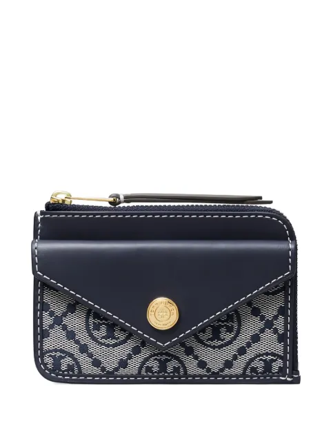 Tory Burch T Monogram zip card case Blue 165035