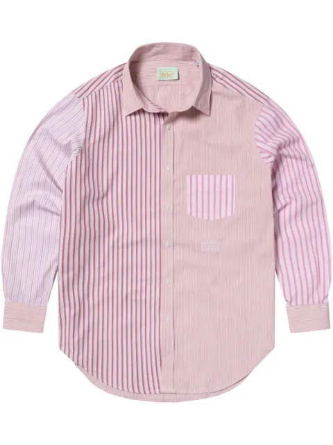 Aries striped button-up shirt Pink AR4012003