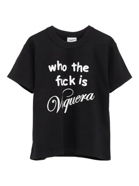 Vaquera slogan-print T-shirt Black VAQ09T010