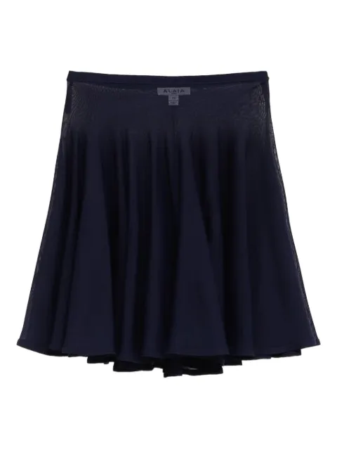 Alaïa knitted midi skirt Blue AA9J2306K053A