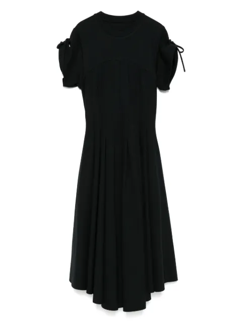 Aganovich pleat-detail midi dress Black DR06