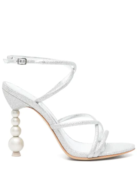 Sophia Webster 100mm Perla sandals Silver SSS25008