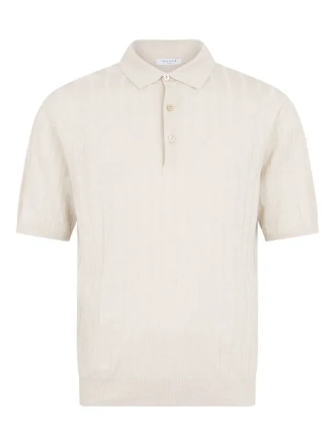 Boglioli ribbed polo shirt Neutrals 91303SB5808